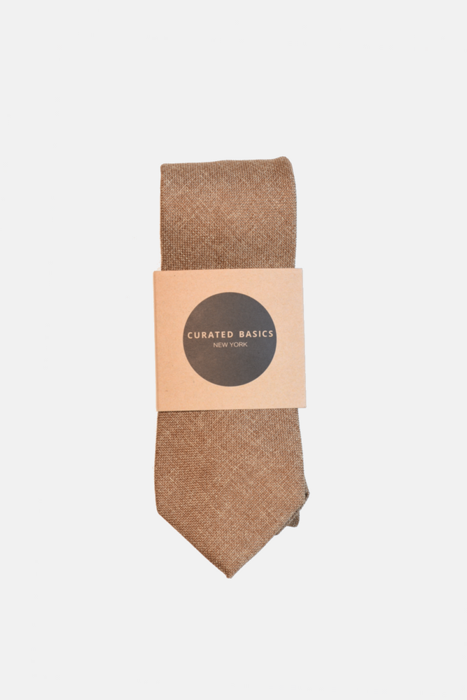 Brown Linen Tie