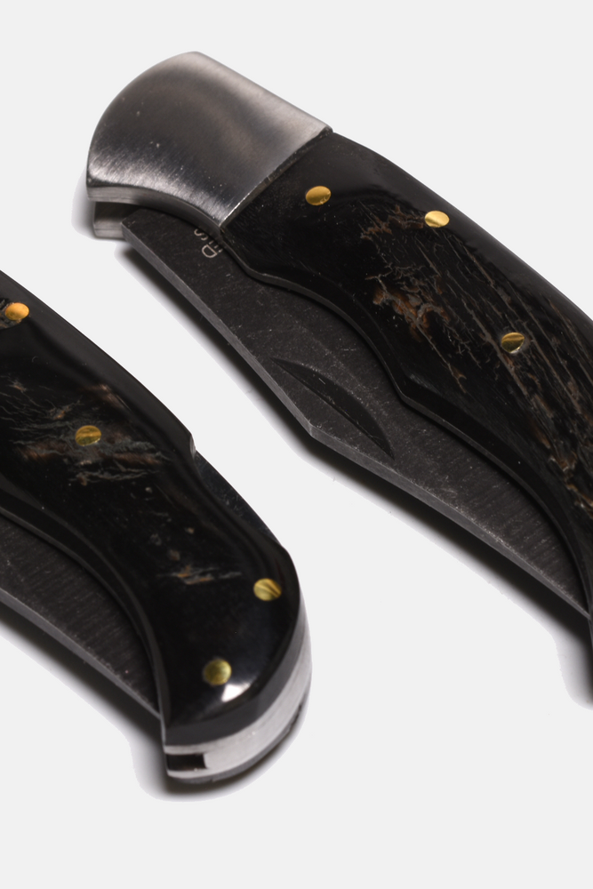 Large Ox-horn Inlay Folding Knife