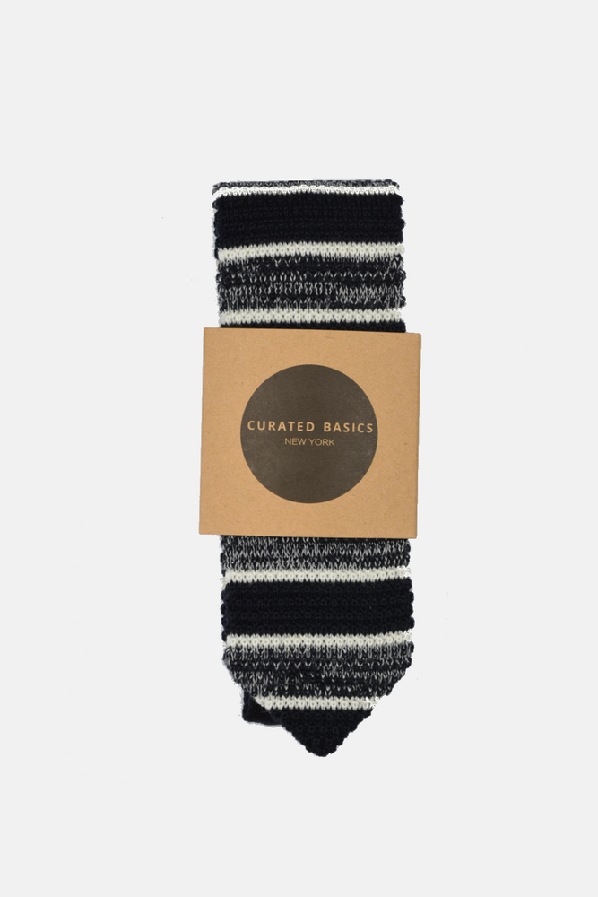 Black and Marled Grey Knit Tie