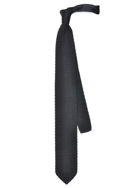 TIE YOUR TIE ニットタイ 剣先あり ブラック Black 3