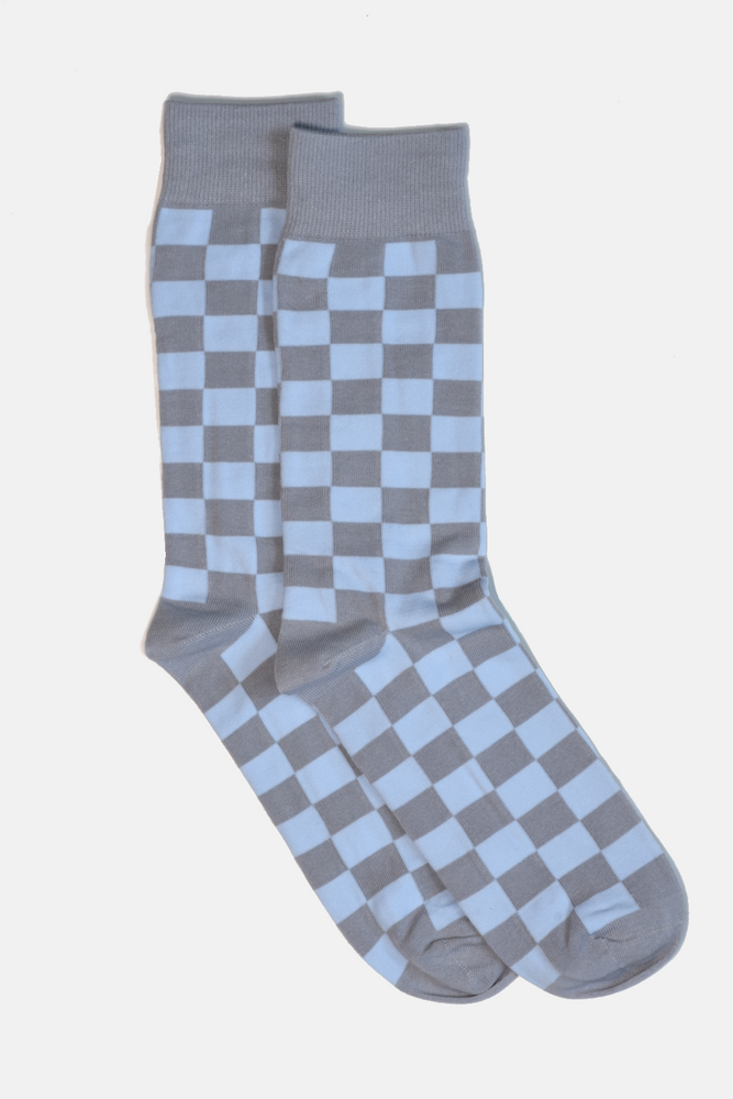 Blue Checker Socks