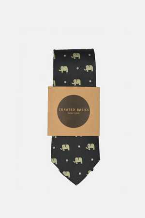Grey Elephant Tie