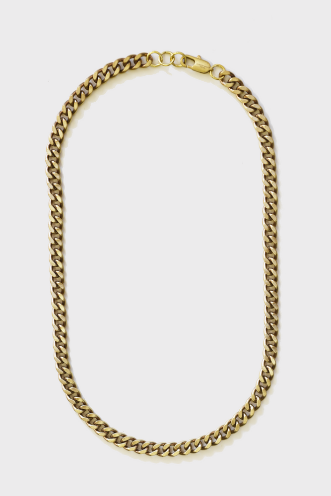 9mm Brass Cuban Chain Necklace