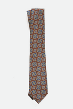 Geometric Gold/Blue Tie