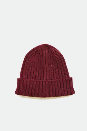 Brown, Burgundy, Black -- Donegal Wool Beanie