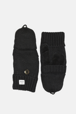 Black Wool Fingerless Glove