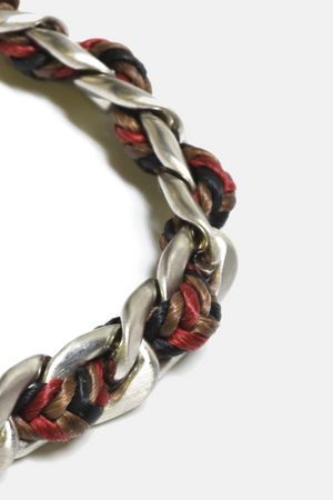 Braided Mixed Color Rope with Chain Bracelet