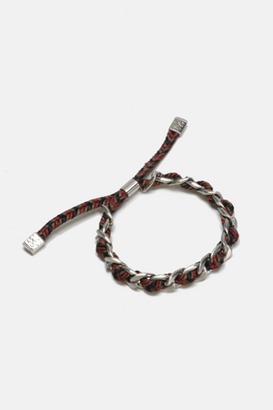 Braided Mixed Color Rope with Chain Bracelet