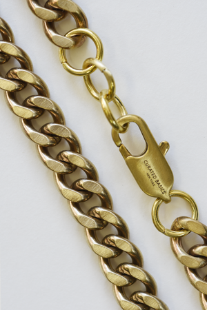 9mm Brass Cuban Chain Necklace