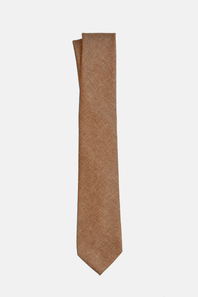 Brown Linen Tie