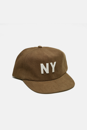 Brown Linen New York Hat