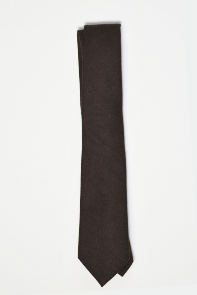 Dark Brown Wool Tie