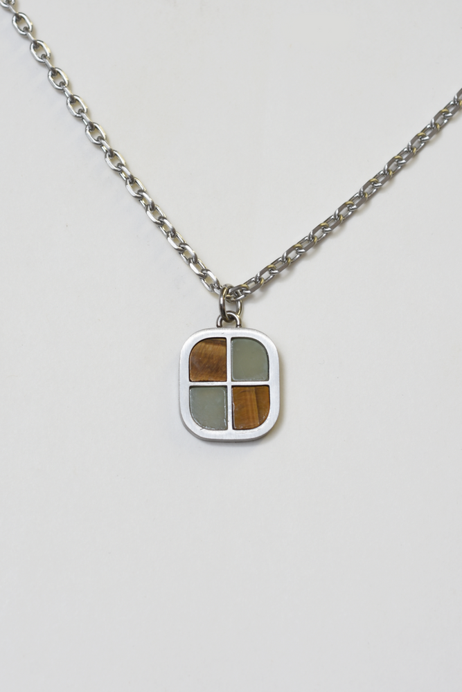 Checker Pendant Necklace Chain
