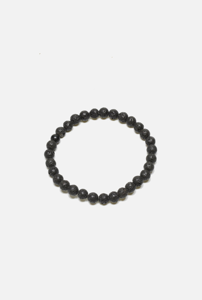 6mm Lava Stone Stretch Beaded Bracelet