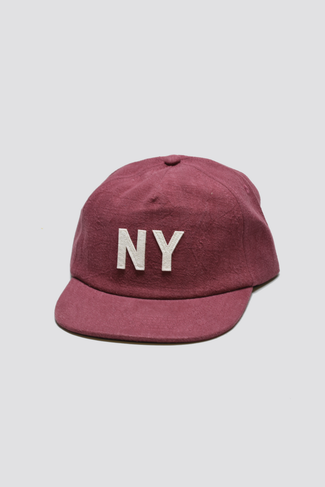 Magenta Linen New York Hat
