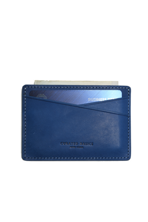 Navy Leather Cardholder