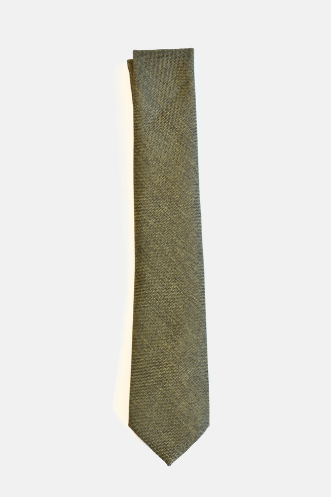 Olive Linen Tie