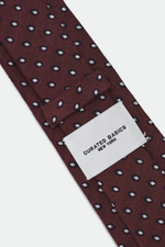 Wine Red Polka Dots Tie