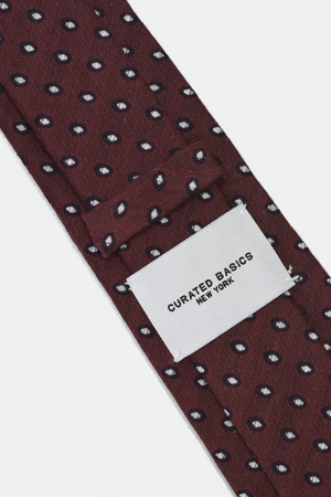 Wine Red Polka Dots Tie