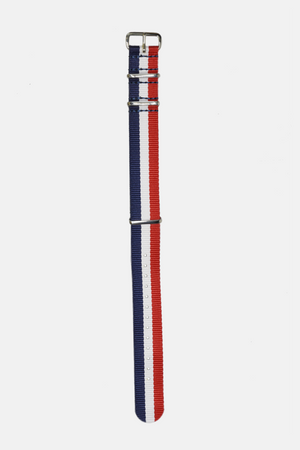 18mm // 20mm Red White Blue Nato Strap