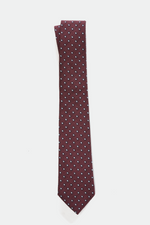 Wine Red Polka Dots Tie