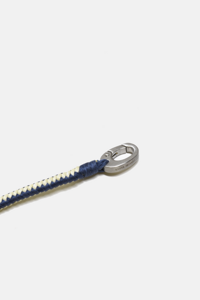 Braided Cream/Blue Rope with Clasp