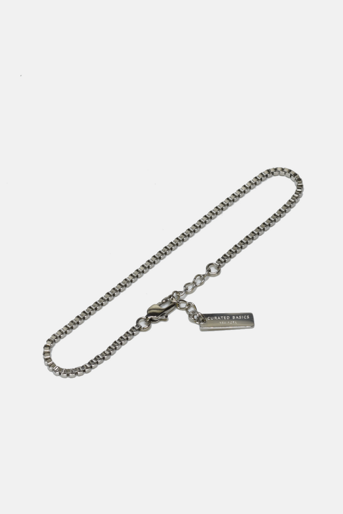 3mm Thin Steel Boxed Chain Bracelet