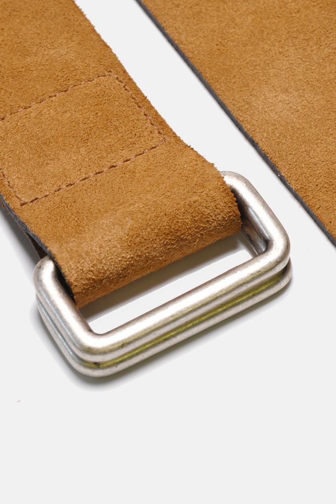 Camel Suede Square Ring Belt Camel Suede Square Ring Belt