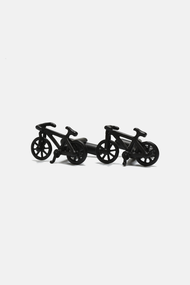Matte Black Bicycle Cufflinks