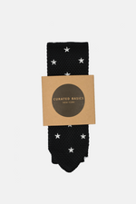 Black Stars Knit Tie