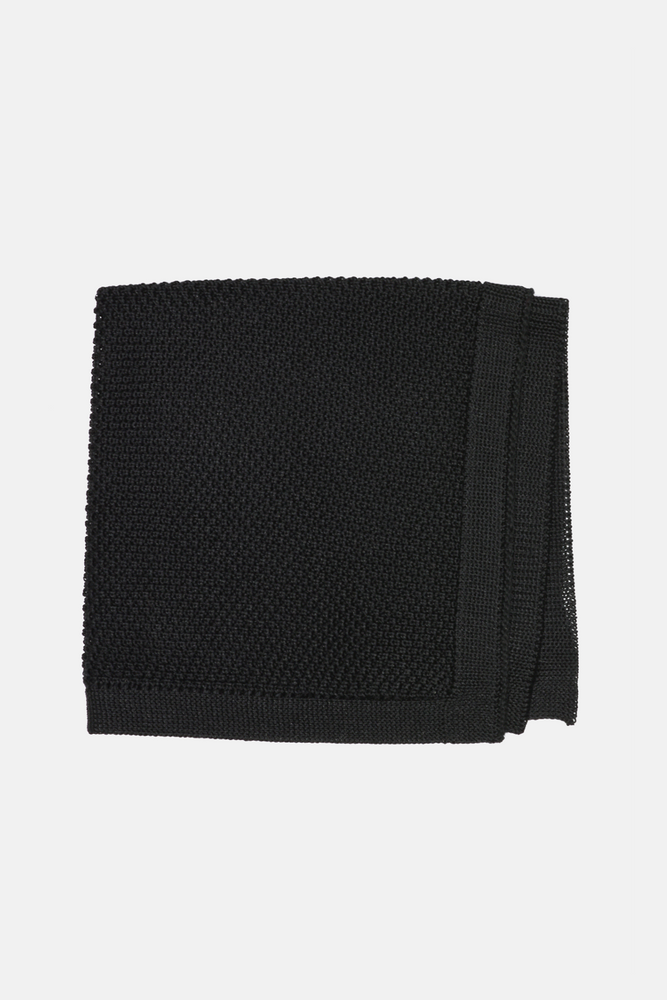 Black Knit Pocket Square
