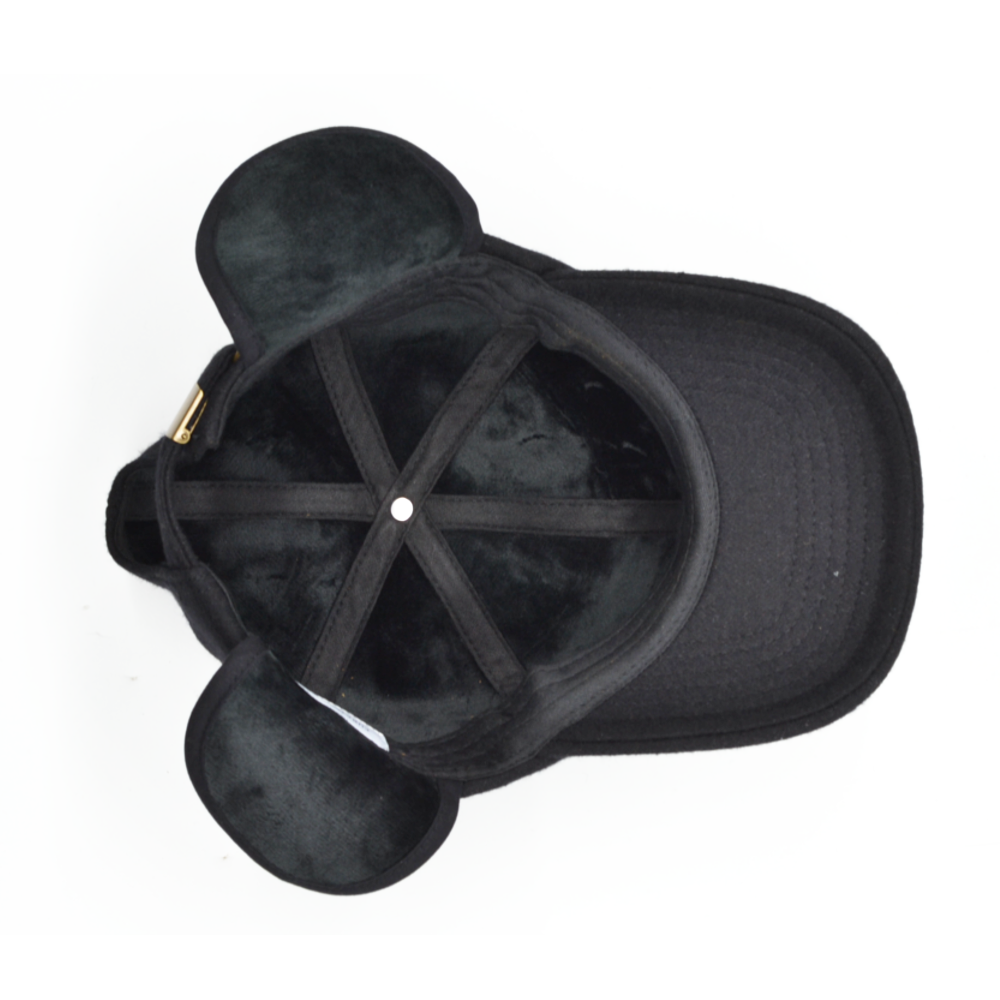 Wool Hat with Optional Fold Down Ear-Flap