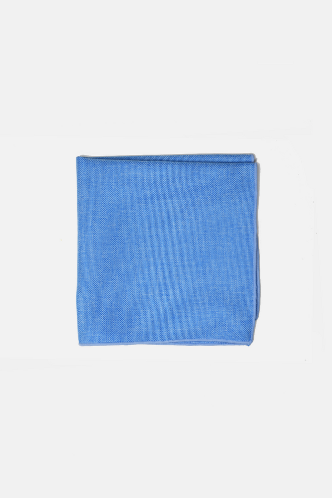 Baby Blue Linen Pocket Square