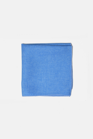 Baby Blue Linen Pocket Square