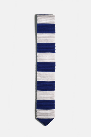 Blue/Grey Knitted Tie