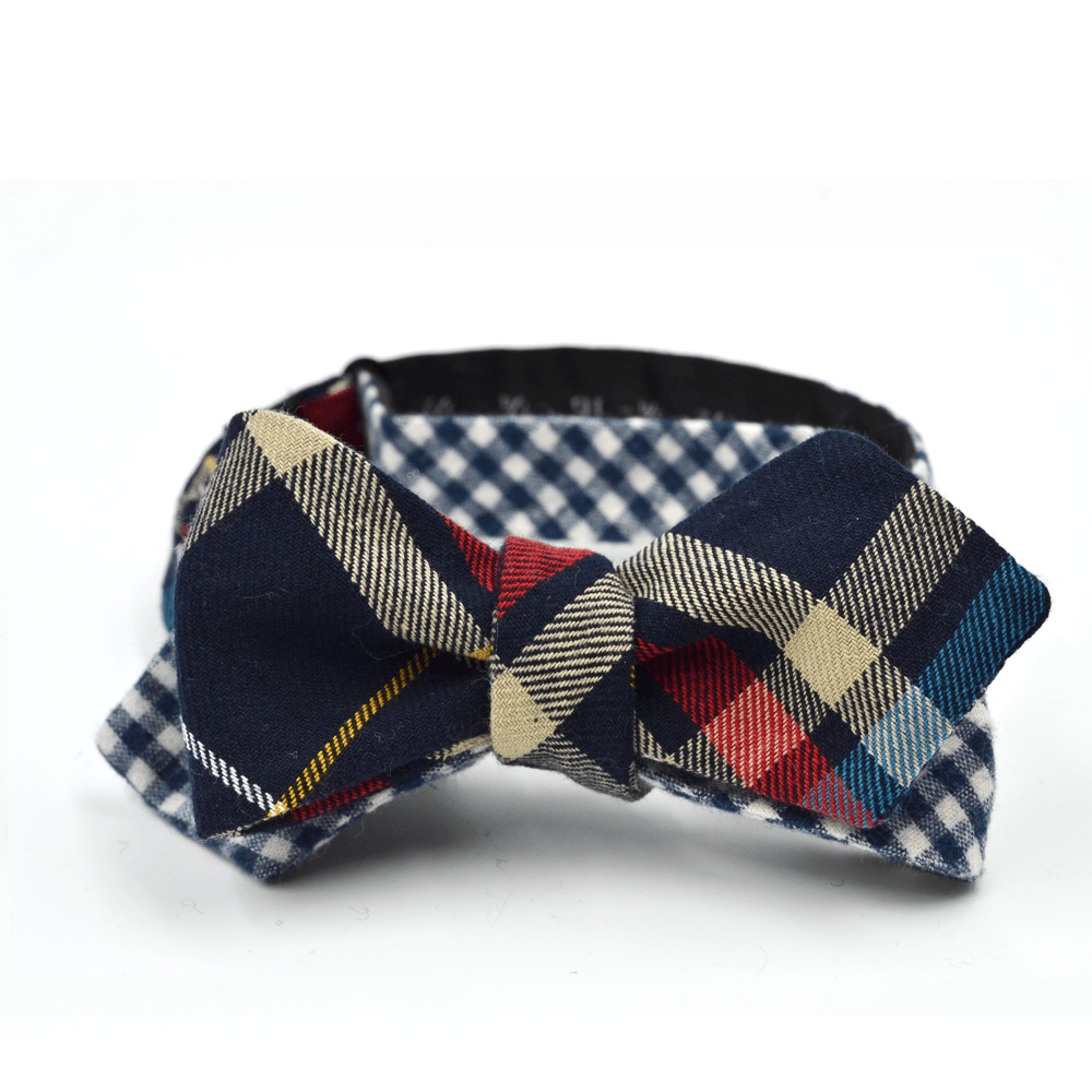 Reversible Plaid/Gingham Bow Tie