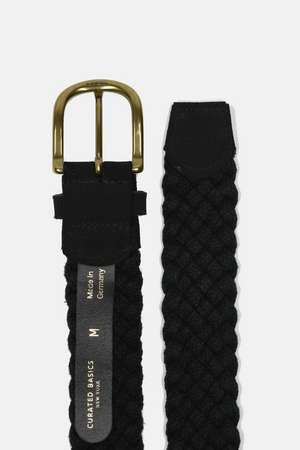 Black Cotton Braided Belt