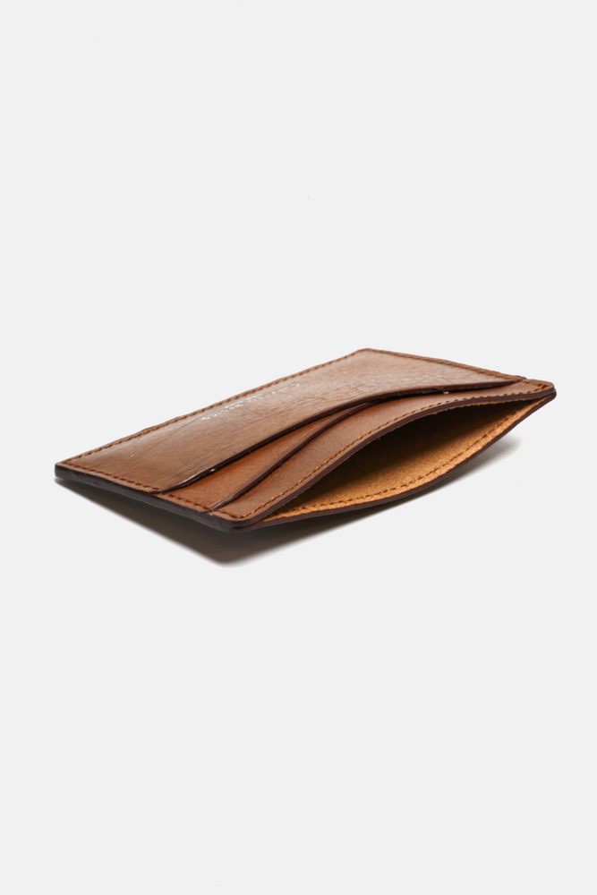 Cognac Brown Leather Cardholder