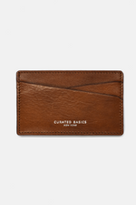 Cognac Brown Leather Cardholder