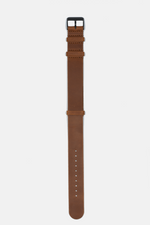 20mm Black or Brown Leather Nato Straps