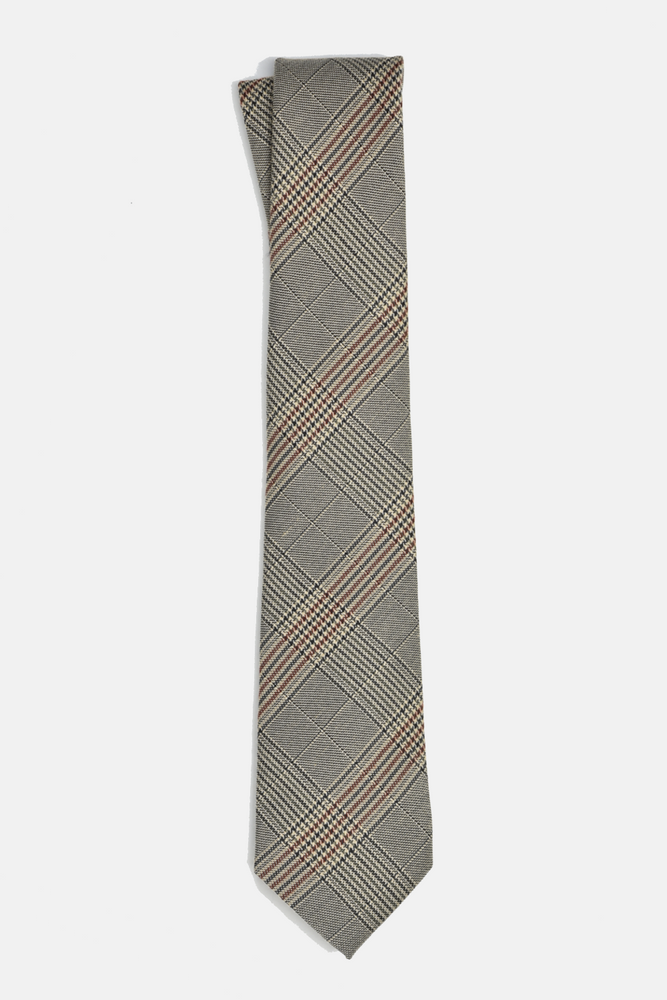 Brown Glen Plaid Tie