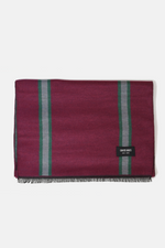 Oxblood Stripes Brushed Silk Scarf