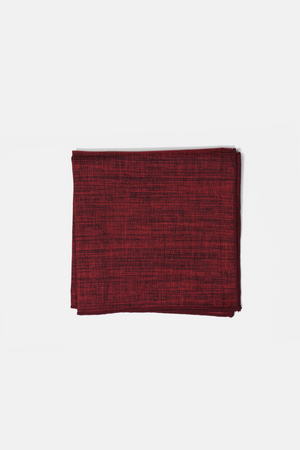 Burgundy Linen Pocket Square