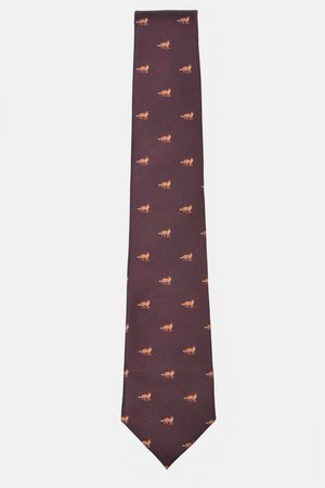 Burgundy Fox Tie