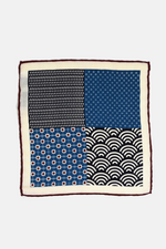 4 Sided Burgundy Pocket Square