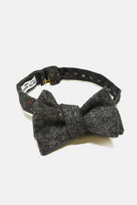 Charcoal Wool Bow Tie