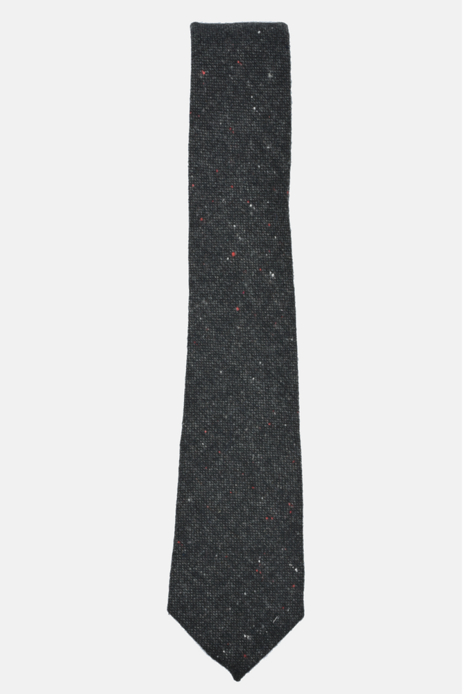 Speckled Charcoal Grey Wool Tie