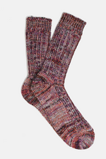 Italian Coral Wool Boot Socks