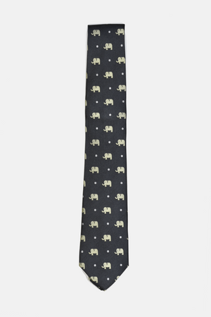 Grey Elephant Tie