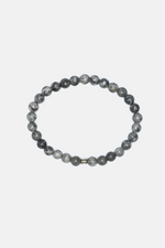 Allover Grey Jasper Stretch Beaded Bracelet